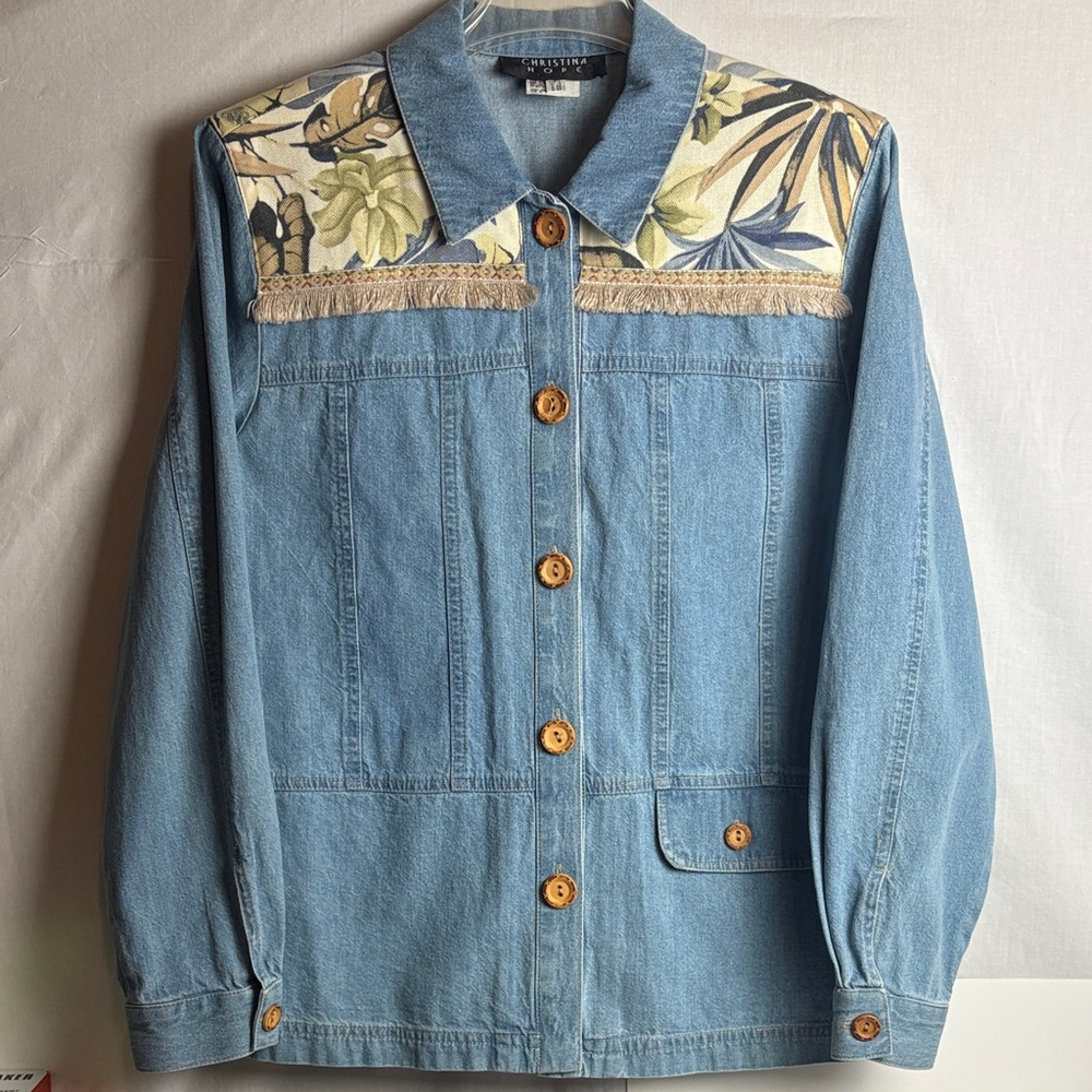 Vintage Floral Denim Jacket